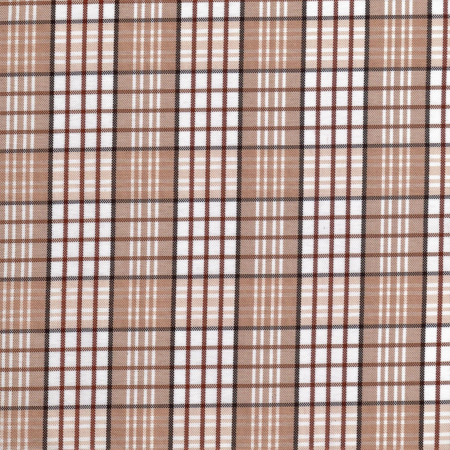 Tela escocesa de poliéster beige con cuadros tartán, ideal para uniformes escolares e institucionales SchoolLine