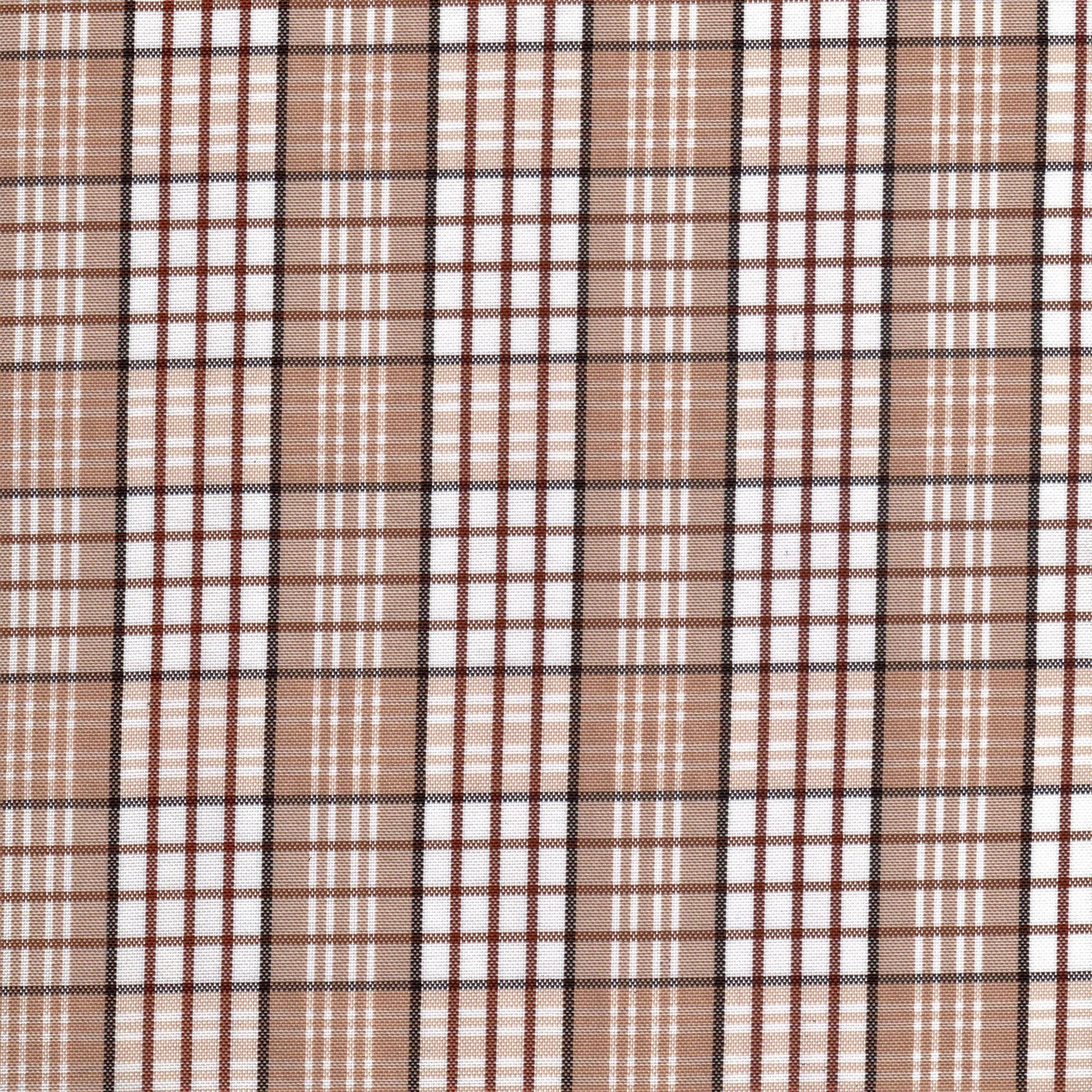 Tela escocesa de poliéster beige con cuadros tartán, ideal para uniformes escolares e institucionales SchoolLine