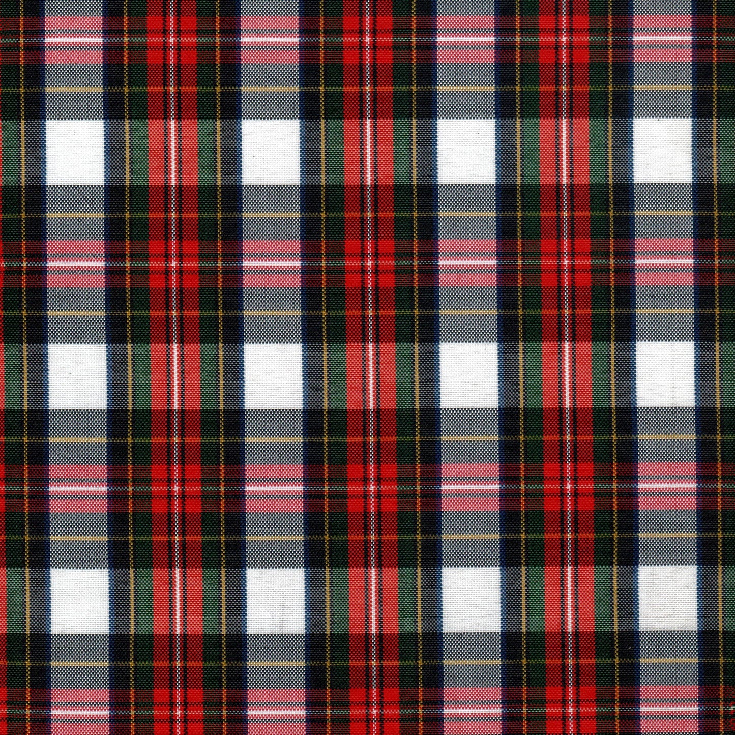Tela escocesa de poliéster SchoolLine, tartán rojo-verde-negro, ideal para uniformes escolares.