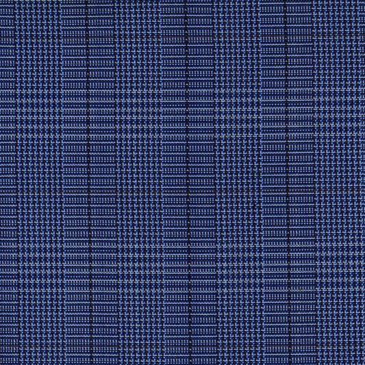 Tela escocesa de poliéster SchoolLine, cuadros azules y navy, ideal para uniformes escolares e institucionales.