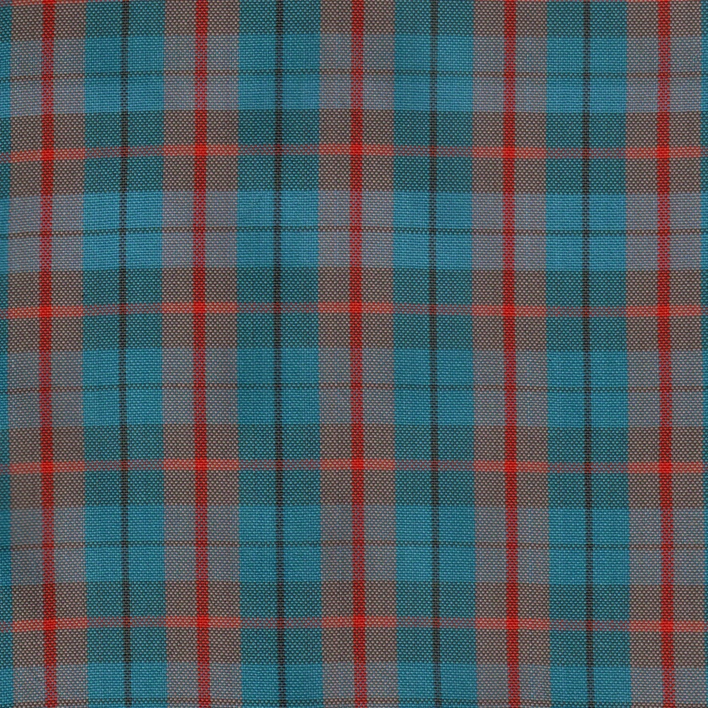 Tela escocesa de poliéster SchoolLine: tartán turquesa-rojo gris, tela para uniformes escolares e institucionales