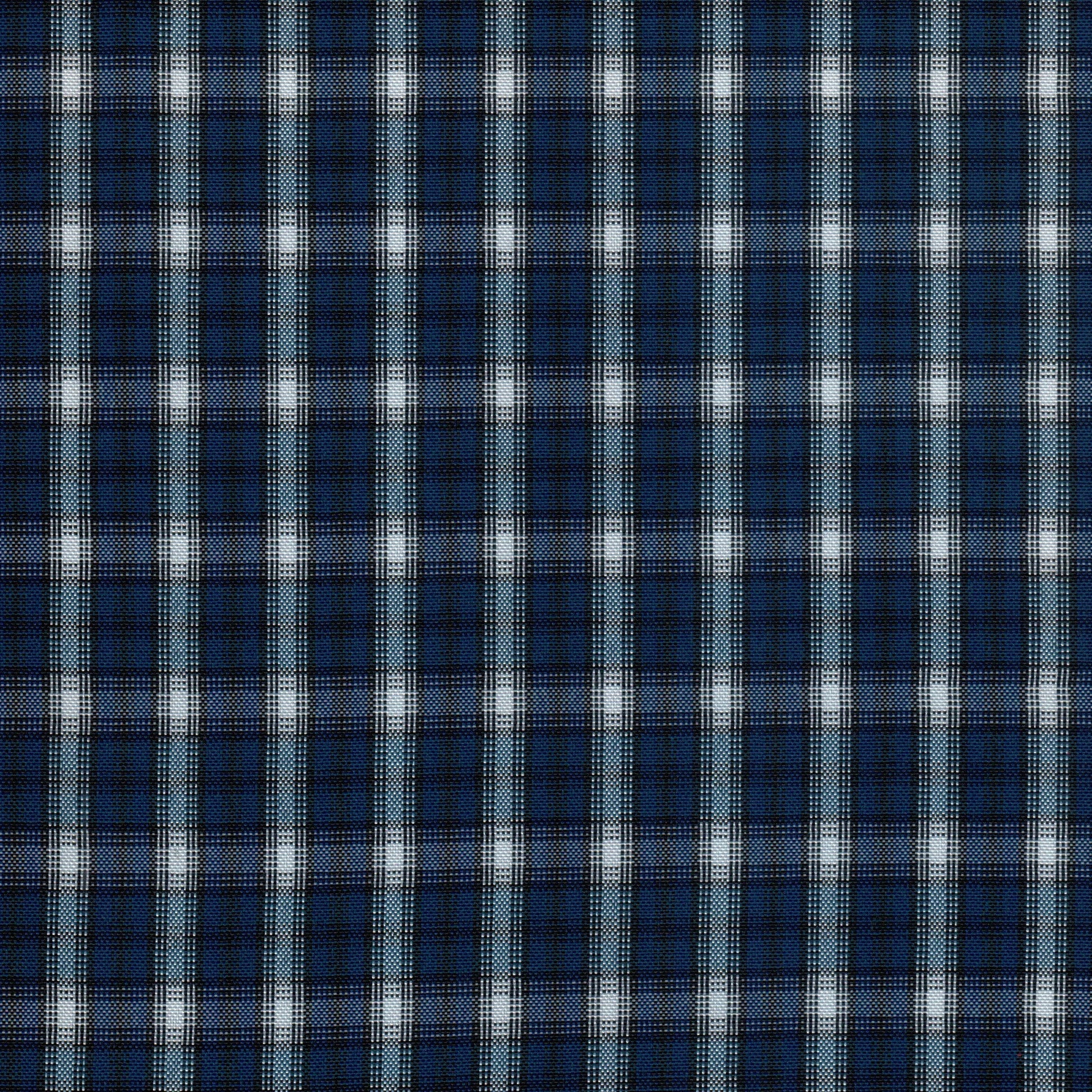 Tela escocesa de poliéster SchoolLine 13001161, azul marino con cuadros gris, ideal para uniformes escolares e institucionales