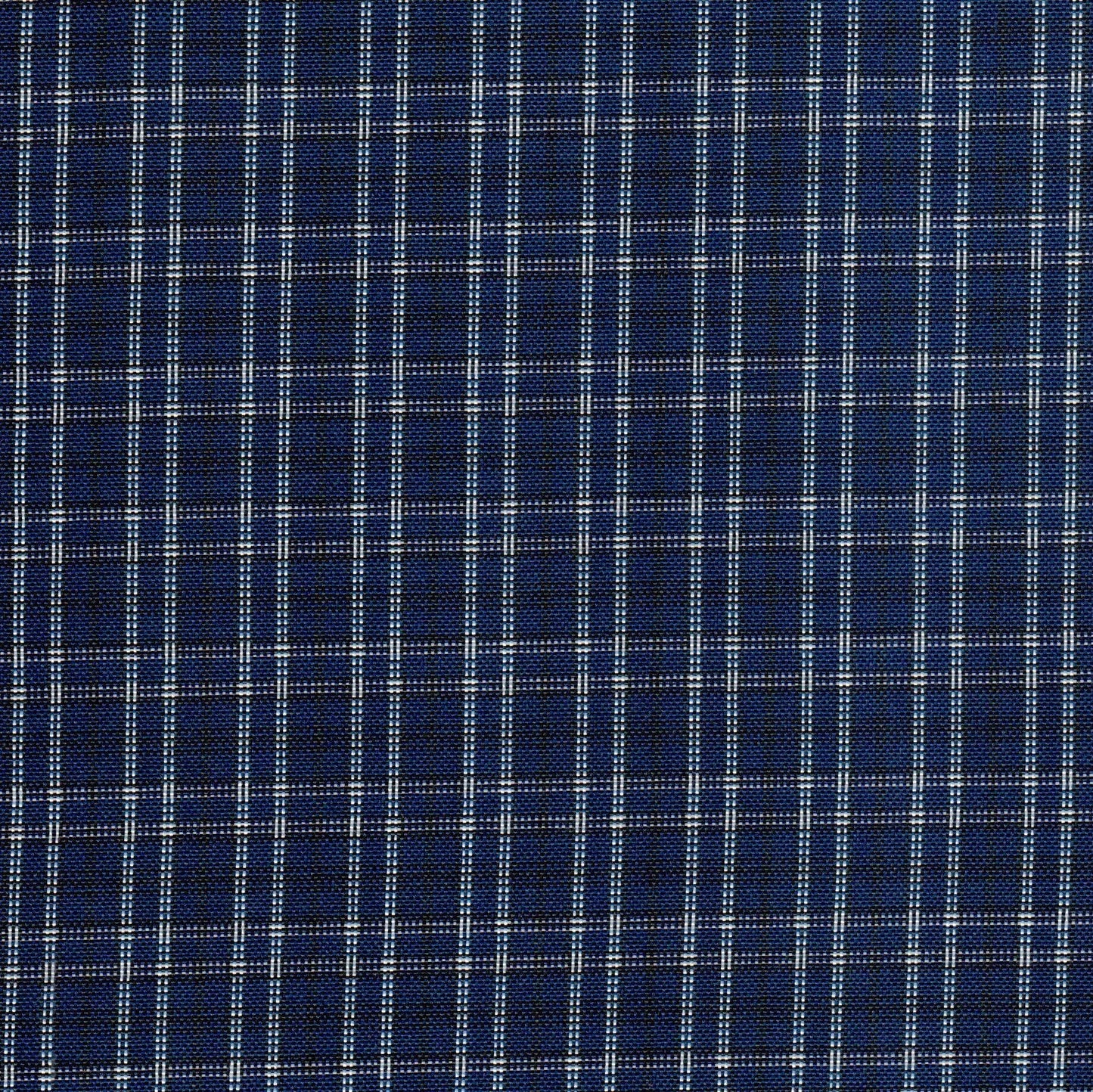 Tela escocesa de poliéster azul con cuadros blancos, ideal para uniformes escolares, SchoolLine.