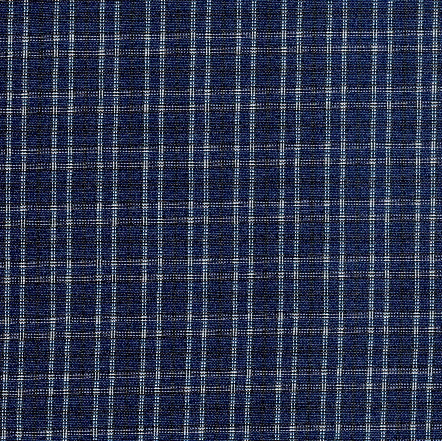 Tela escocesa de poliéster azul con cuadros blancos, ideal para uniformes escolares, SchoolLine.