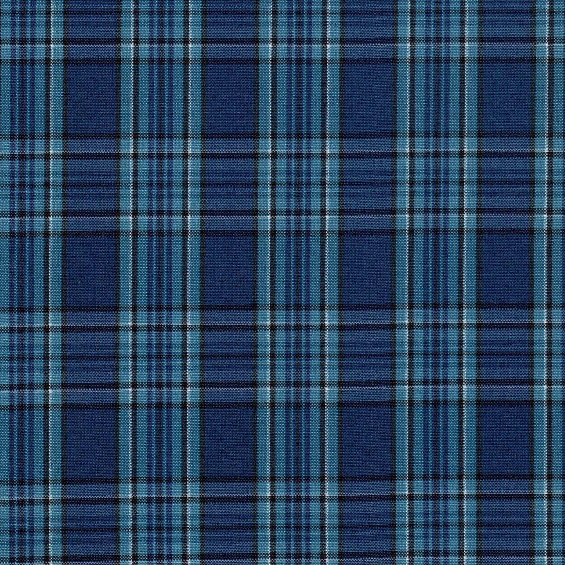 Tela escocesa de poliéster en azules con cuadro tartan, ideal para uniformes escolares e institucionales SchoolLine