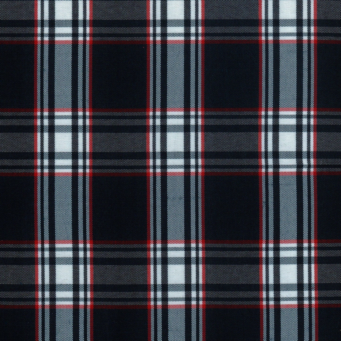 Tela escocesa de poliéster SchoolLine, cuadros azul marino, gris y rojo, para uniformes escolares e institucionales