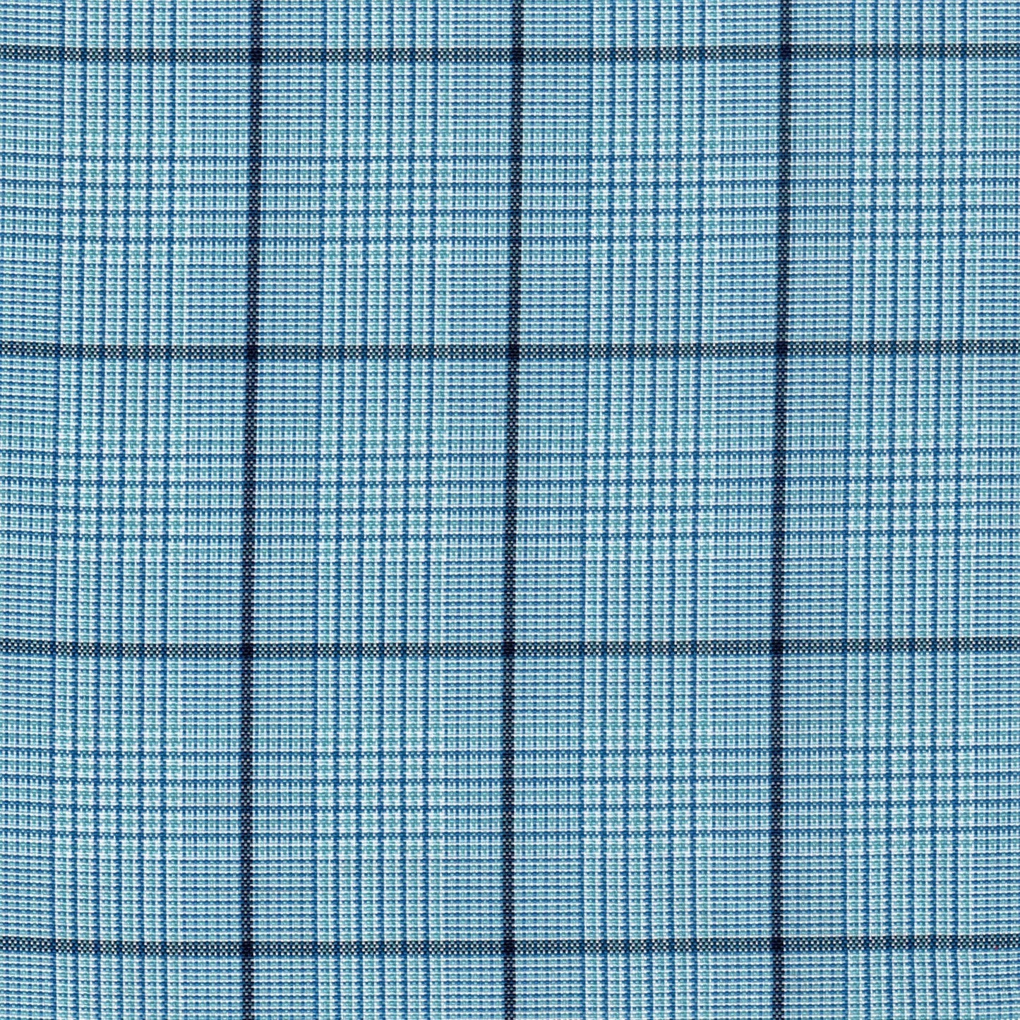 Tela escocesa de poliéster SchoolLine en tonos azules con cuadro tartán, ideal para uniformes escolares e institucionales.