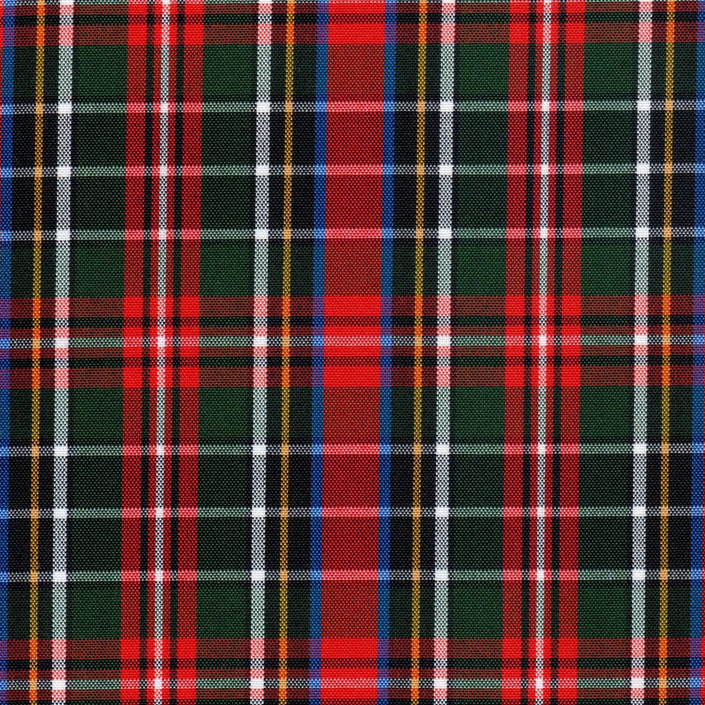 Tela escocesa de poliéster SchoolLine, tartán verde, rojo y azul, para uniformes escolares e institucionales.