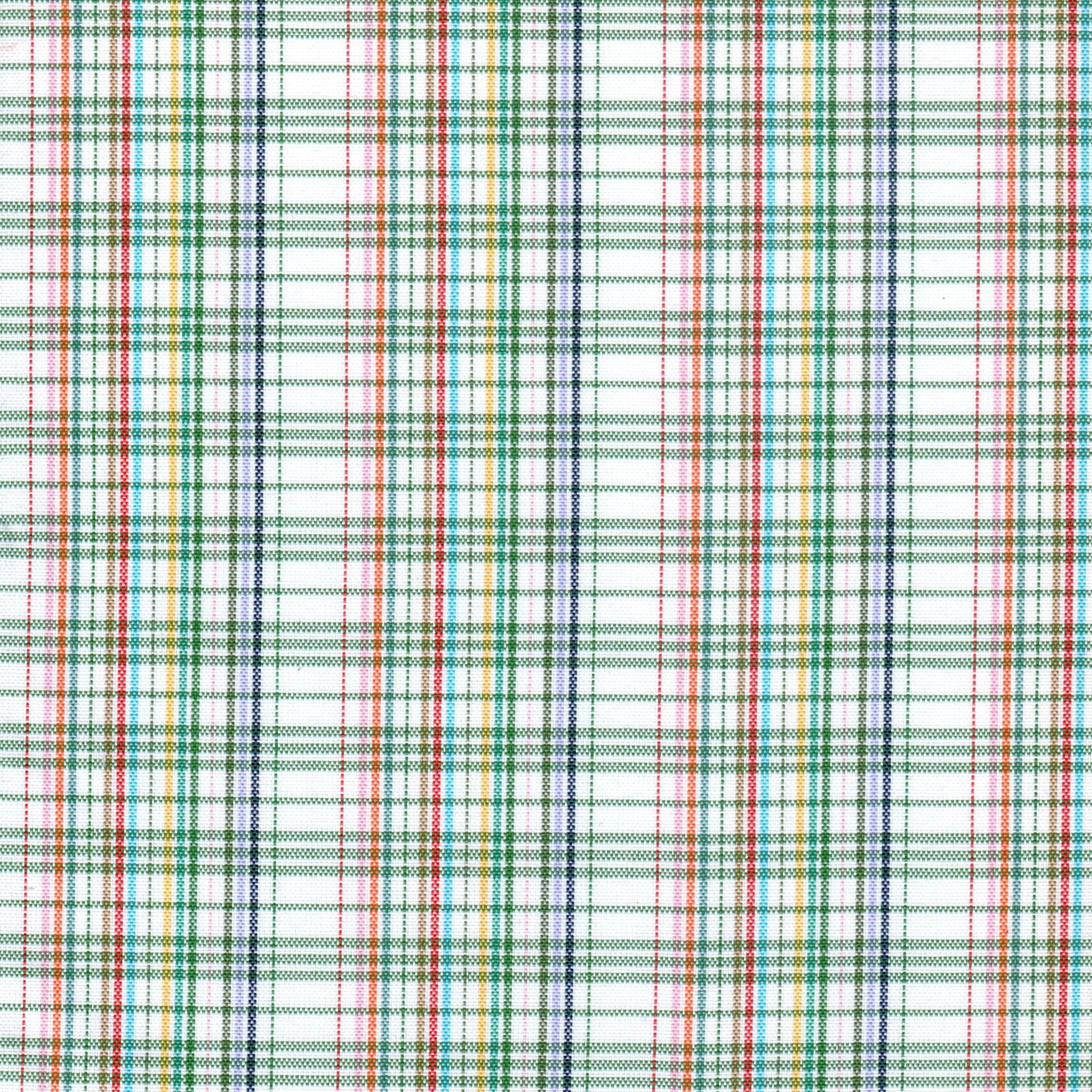 Tela escocesa de poliéster SchoolLine, verde, rojo y azul, textil para uniformes escolares e institucionales.