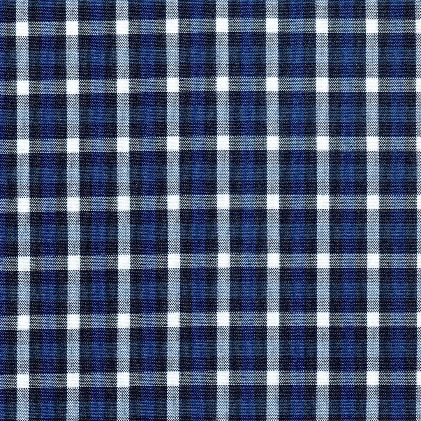 Tela escocesa de poliéster azul marino y blanco tartán, ideal para uniformes escolares e institucionales, SchoolLine