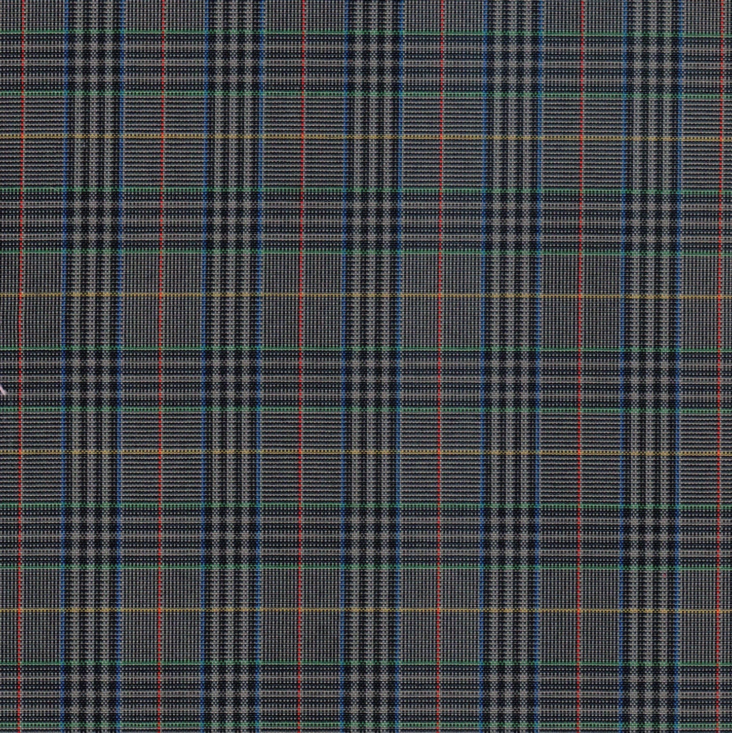 Tela escocesa de poliéster SchoolLine, tartán azul, rojo y verde, ideal para uniformes escolares e institucionales.