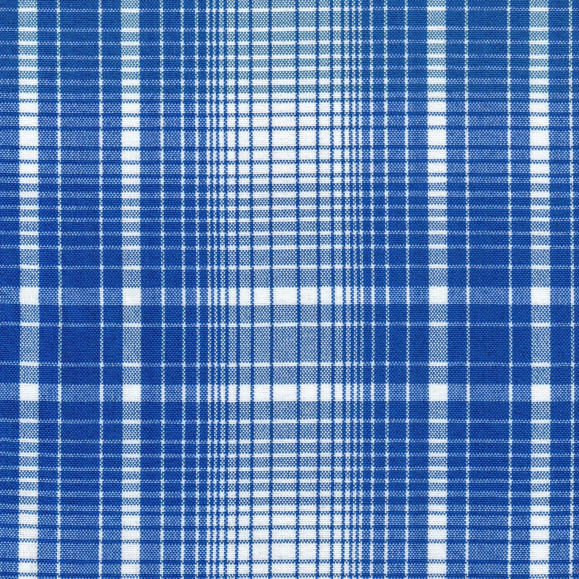 Tela escocesa de poliéster SchoolLine azul y blanco, patrón plaid, ideal para uniformes escolares y proyectos.