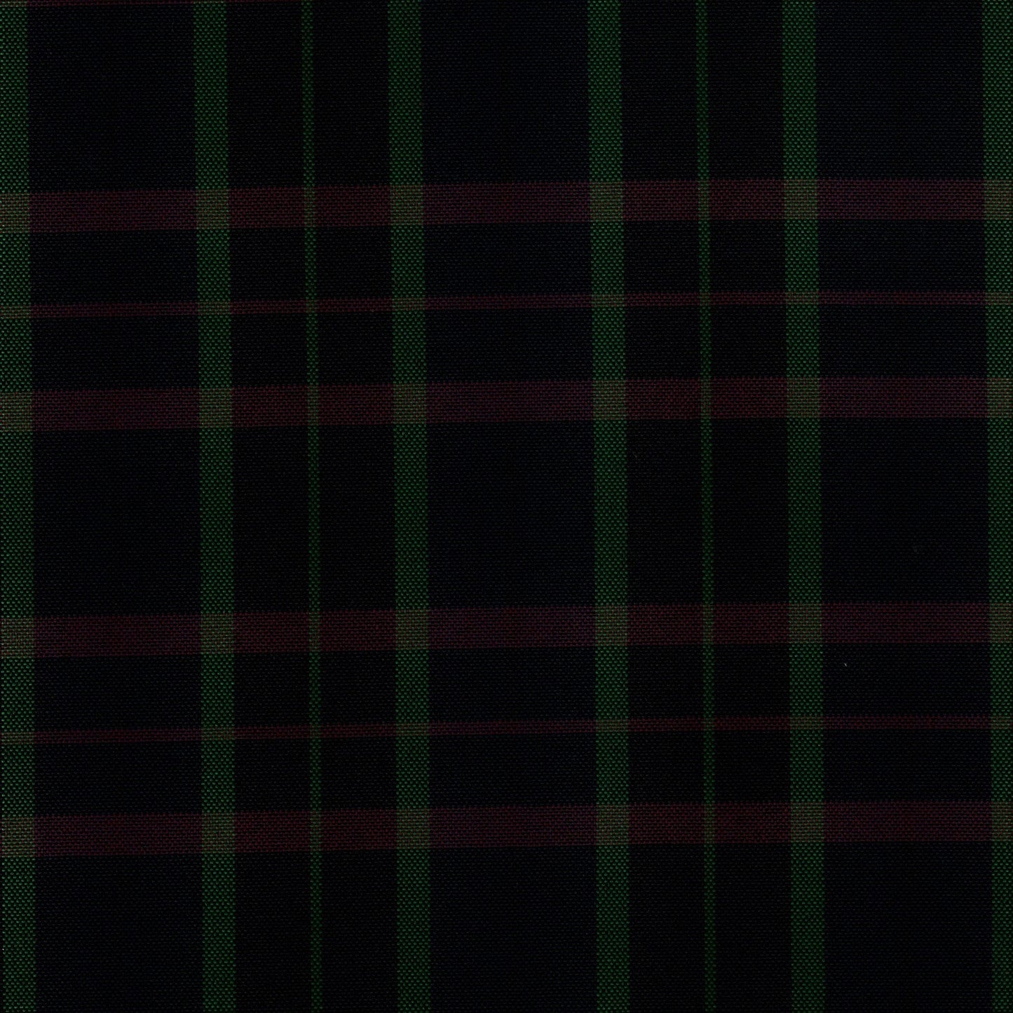 Tela escocesa de poliéster SchoolLine, fondo negro con rayas verdes y rojas, ideal para uniformes escolares e institucionales