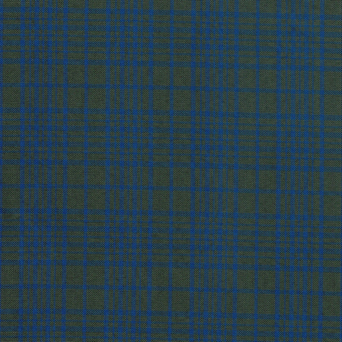 Tela escocesa de poliéster azul y verde olivo con patrón a cuadros, ideal para uniformes escolares e institucionales SchoolLine