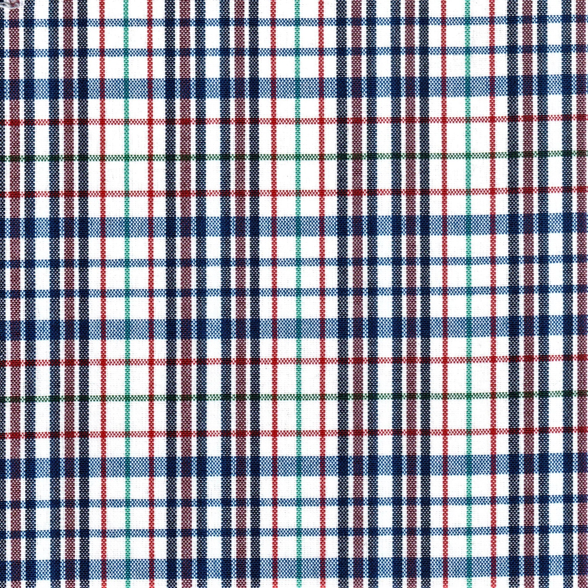 Tela escocesa de poliéster SchoolLine en tartán azul, rojo y blanco, ideal para uniformes escolares