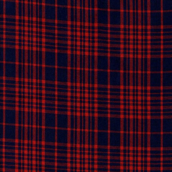 Tela escocesa de poliéster para uniformes escolares e institucionales, rojo y azul marino, SchoolLine