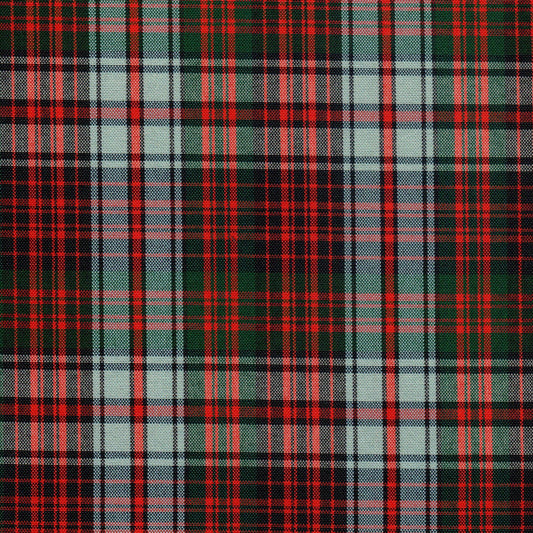 Tela escocesa de poliéster SchoolLine, rojo, verde oscuro y blanco, tela a cuadros para uniformes escolares e institucionales.