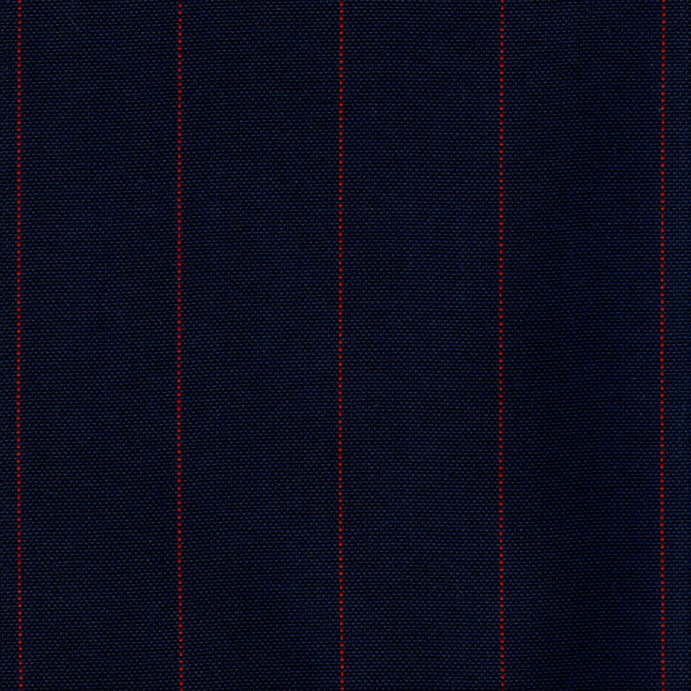 Tela escocesa de poliéster SchoolLine azul marino con rayas rojas verticales, ideal para uniformes escolares e institucionales