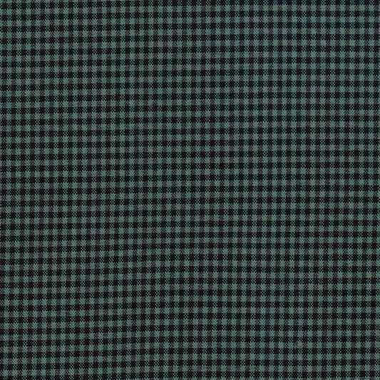 Tela Escocesa de poliéster SchoolLine, cuadros verde oscuro y negro, ideal para uniformes escolares e institucionales.