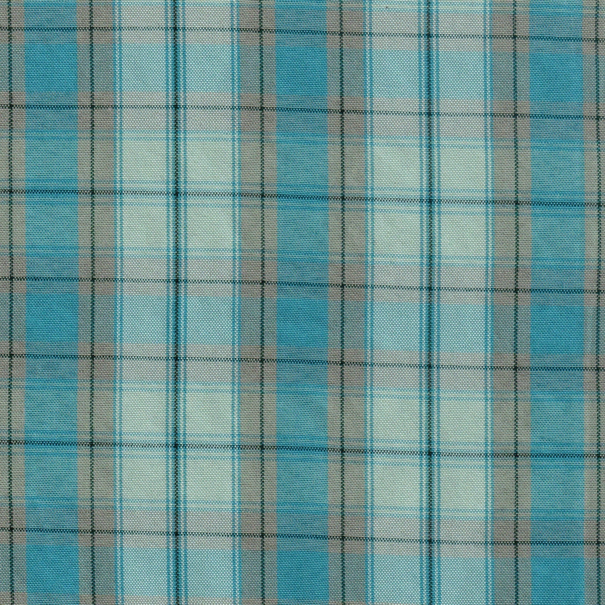 Tela escocesa de poliéster SchoolLine, diseño a cuadros azul/beige, ideal para uniformes escolares e institucionales