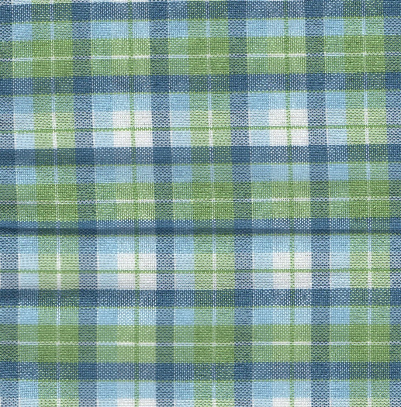 Tela escocesa de poliéster azul y verde en cuadros tartán; ideal para uniformes escolares e institucionales SchoolLine