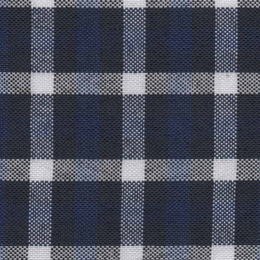 tela de uniforme en diseño tartan en colores azul, blanco y negro para pantalones y faldas escolares